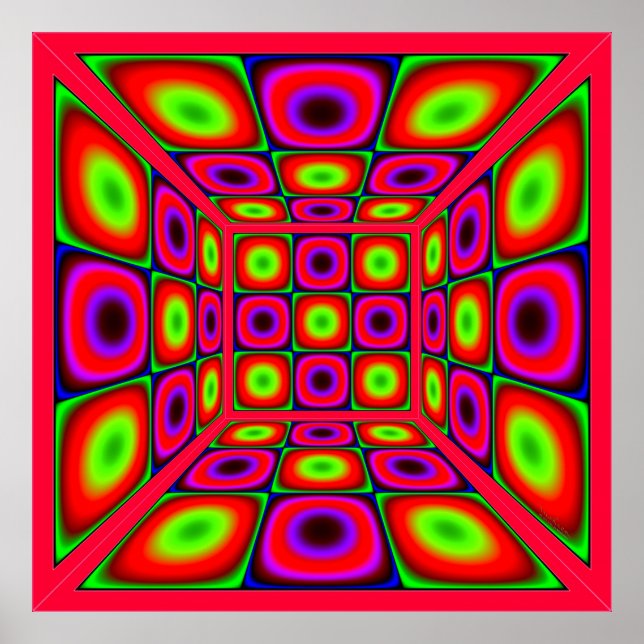 Poster Chambre des couleurs vibrantes (Devant)