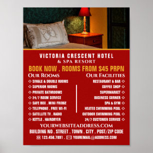 Poster Chambre d'hôtel, Hébergement d'hôtel Publicité