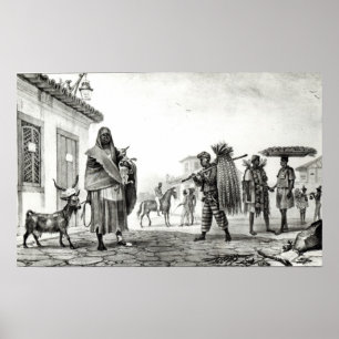 Poster Chambre pour le loyer, le cheval et la chèvre à