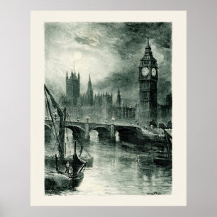 Poster Chambres du Parlement, Londres