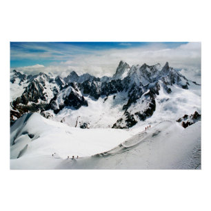 Poster Chamonix Aiguille du Midi Mont Blanc Massif France