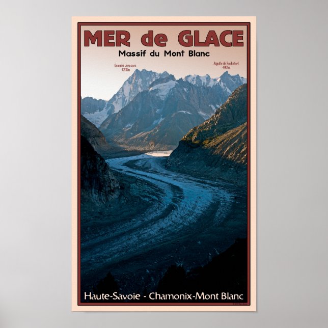 Poster Chamonix - Mer de Glace (Devant)
