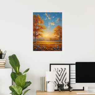 Poster Champ Automne
