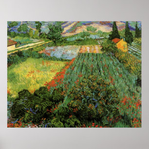 Poster Champ aux coquelicots par Vincent van Gogh