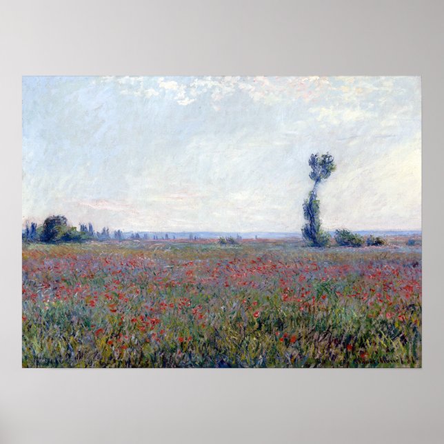 Poster Champ Claude Monet Poppy (Devant)