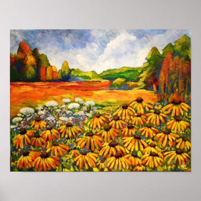 Poster Champ de Black Eyed Susan (Devant)