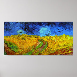 Poster Champ de blé avec corbeaux Van Gogh Art