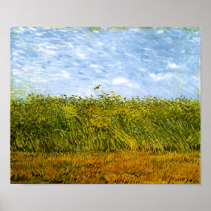 Poster Champ de blé avec Lark Van Gogh Art