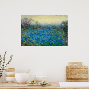 Poster Champ de Bluebonnets par Julian Onderdon