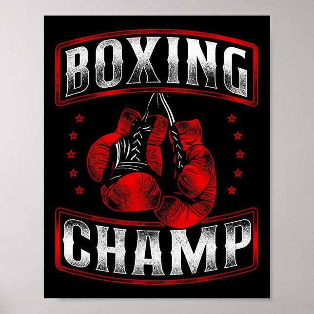 Poster Champ de boxe Vintage (Devant)