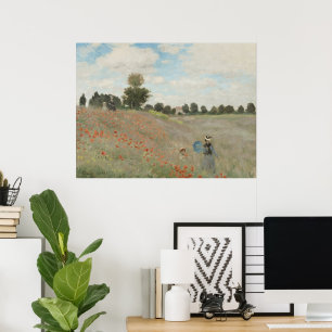 Poster Champ de coquelicots près d'Argenteuil par Claude 