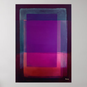 Poster Champ de couleur violet magenta Art abstrait moder