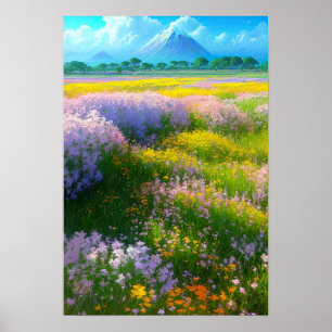 Poster Champ de couleurs majestueuses