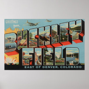 Poster Champ de Denver, le Colorado - de Buckley