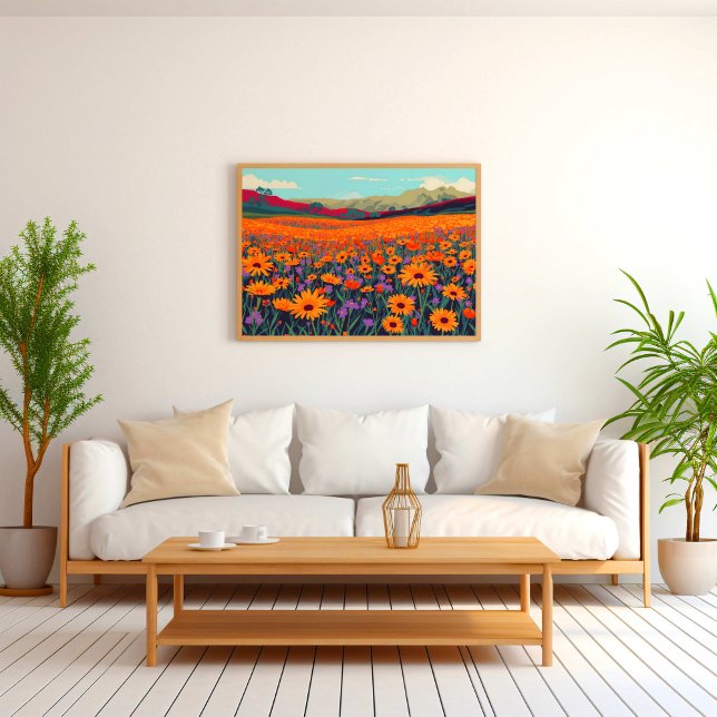 Poster Champ de fleurs sauvages de Namaqualand (Créateur téléchargé)