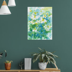 Poster 'Champ de marguerites' Abstrait