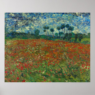 Poster Champ de pavot par Vincent Van Gogh