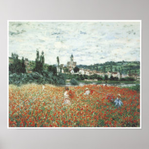 Poster Champ de pavot près de Vetheuil, 1879