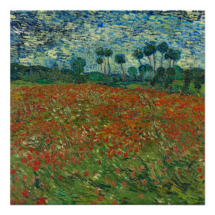 Poster Champ de pavot - Vincent van Gogh