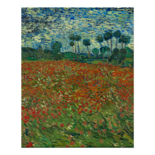 Poster Champ de pavot - Vincent van Gogh