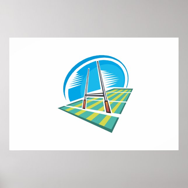 Poster Champ de rugby (Devant)