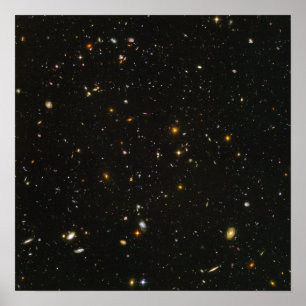 Poster Champ de télescope spatial Hubble Galaxies