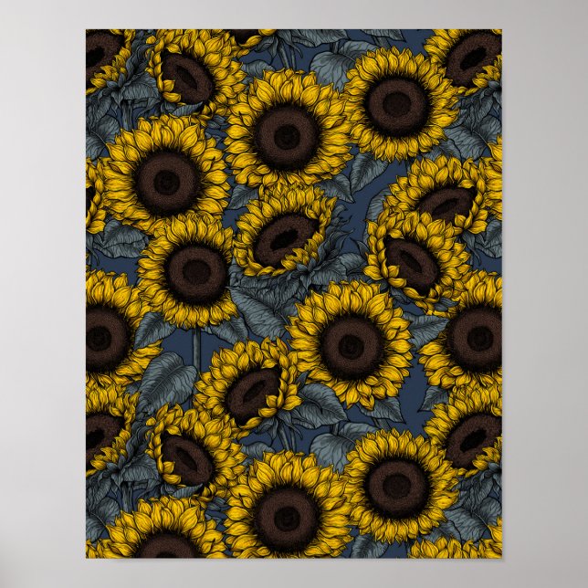Poster Champ de tournesol 2 (Devant)