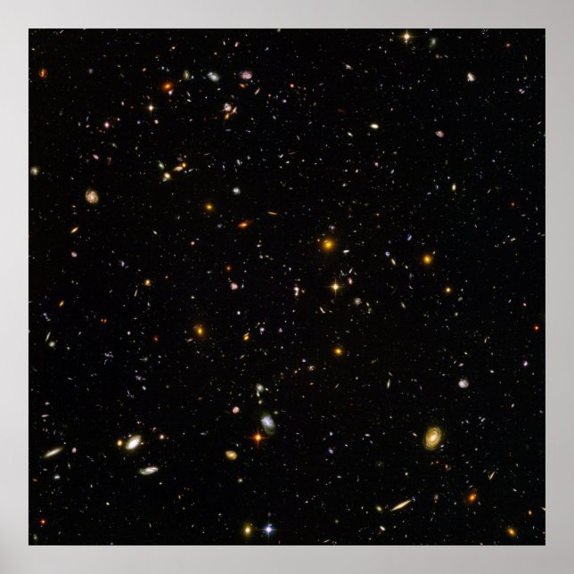 Poster Champ d'espace ultra profond Hubble (Devant)
