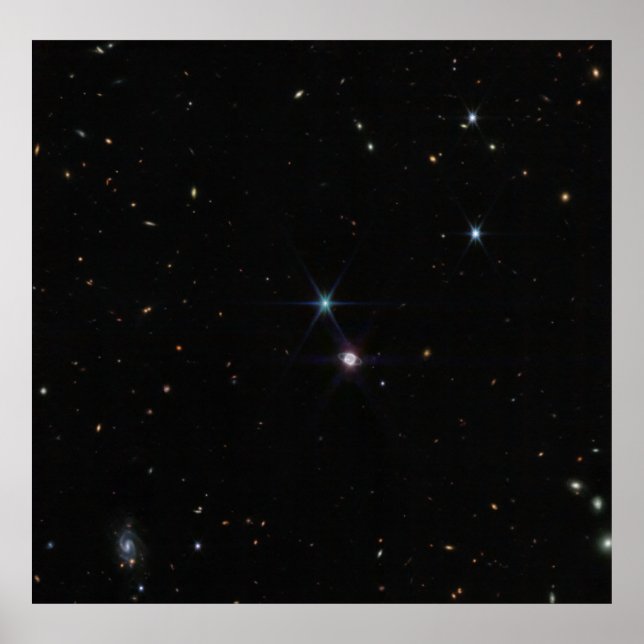 Poster Champ large de la planète Neptune dans James Webb (Devant)