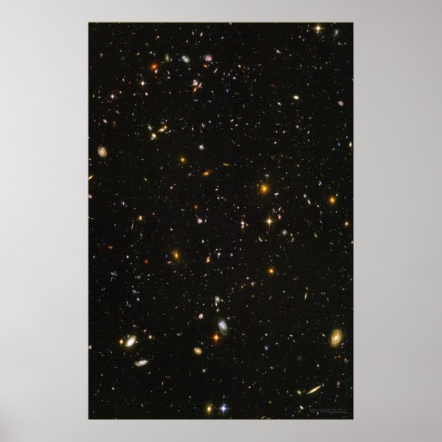 Poster Champ Ultra Deep Hubble 20x30 (20x30) (Devant)