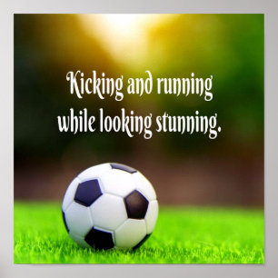 Poster Champ vert inspirant pour motifs de soccer