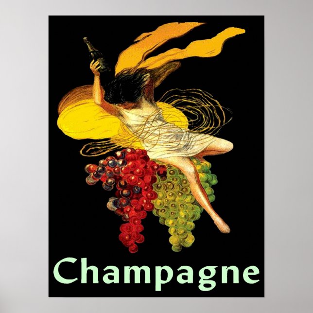 Poster Champagne au vin (Devant)