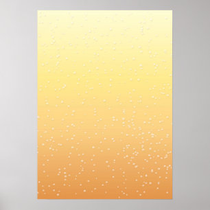 Poster Champagne avec petites bulles Art Arrière - plan