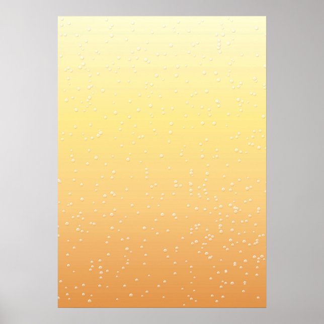 Poster Champagne avec petites bulles Art Arrière - plan (Devant)