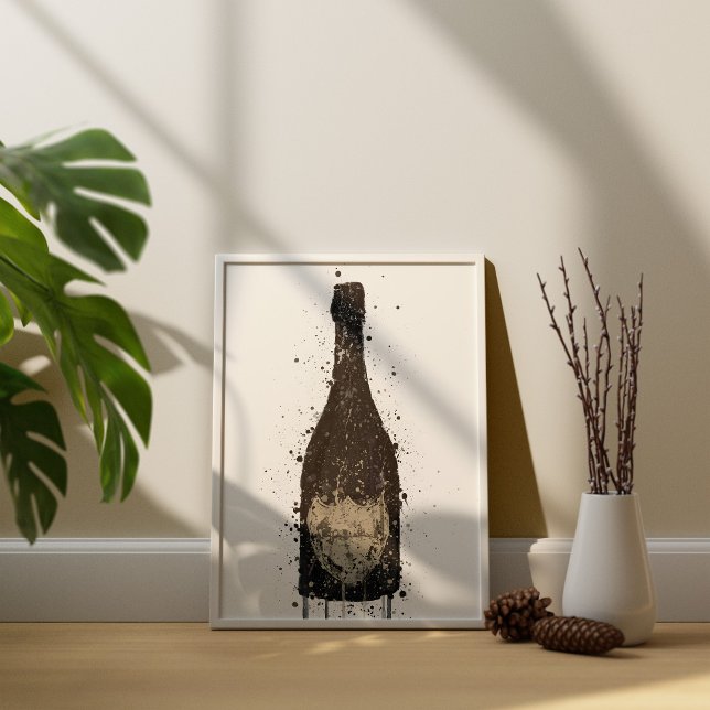 Poster Champagne Bottle Wall Art Print 'Vanta' (Créateur téléchargé)
