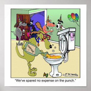 Poster Champagne dans la toilette