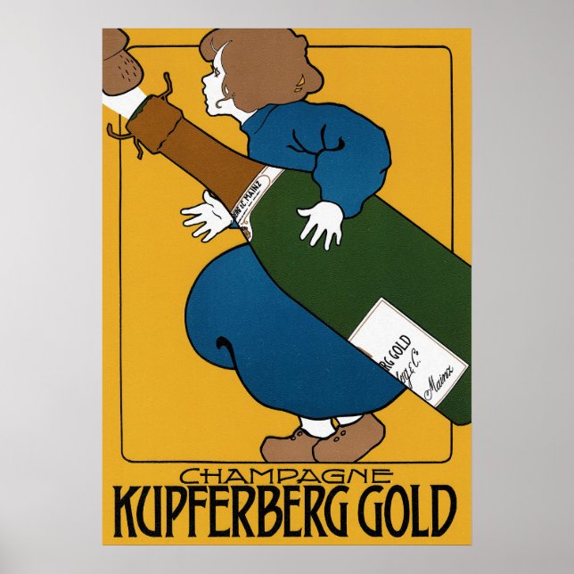 Poster Champagne vintage Kupferberg (Devant)