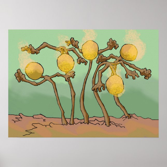 Poster champignon à lanterne japonaise (Devant)