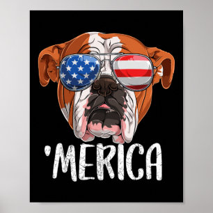 Poster Champignon anglais 4 juillet américain F