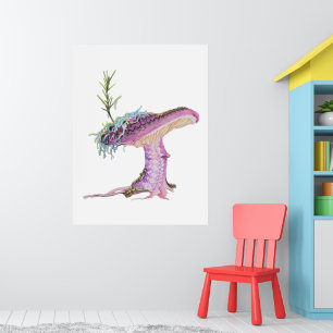 Poster Champignon aquarelle fantaisiste