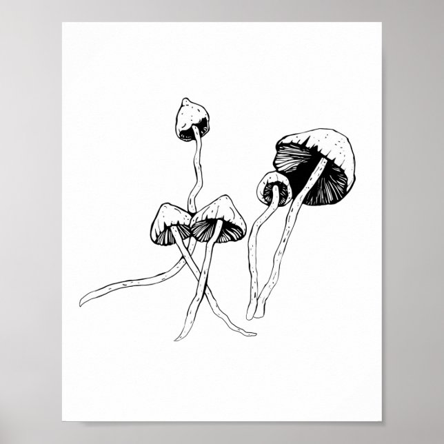 Poster Champignon de Psilocybin (Devant)