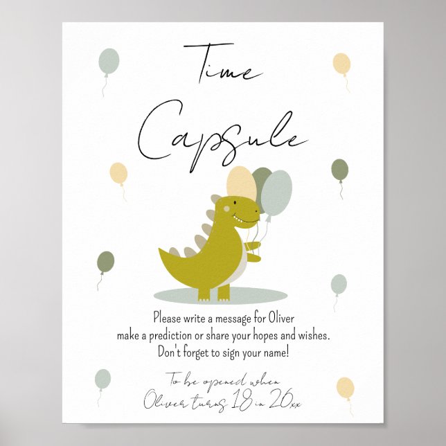 Poster Champignon forestier Anniversaire Heure Capsule (Devant)