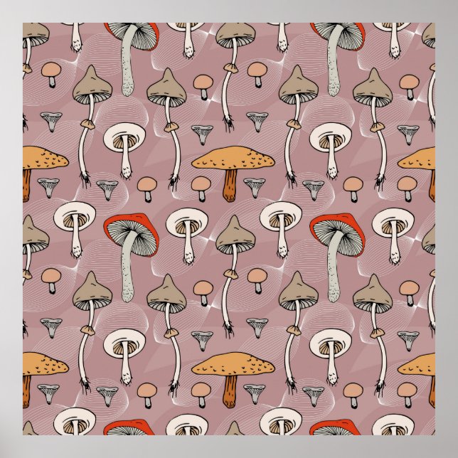 Poster Champignons (Devant)