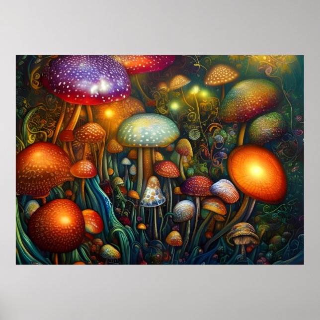 Poster Champignons (Devant)