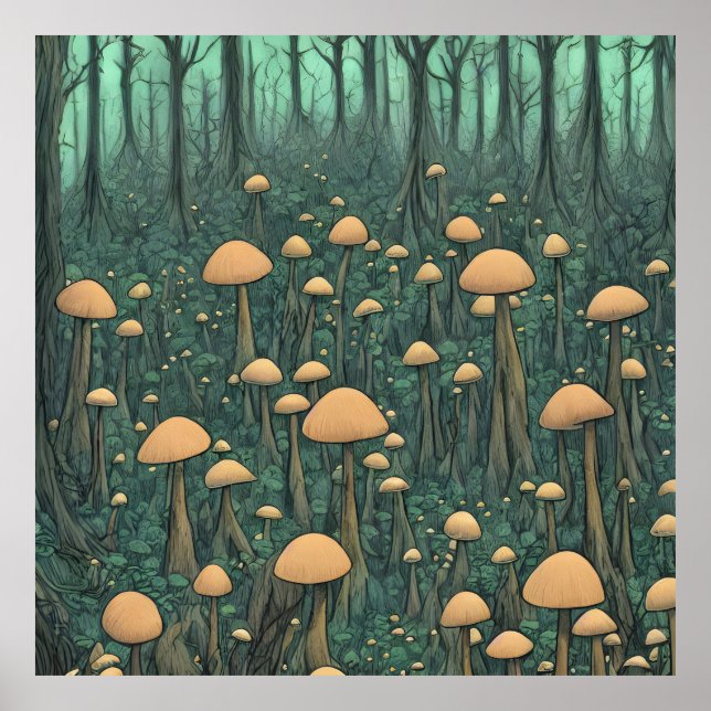 Poster Champignons (Devant)