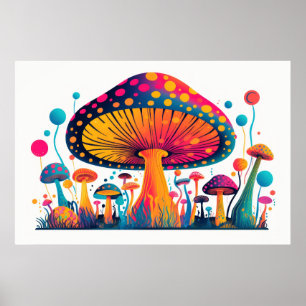 Poster Champignons champignon art plante.