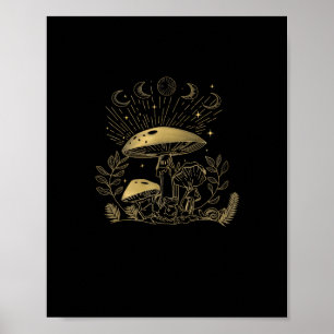 Poster Champignons Cottagecore Fungi Goblincore Esthétiqu