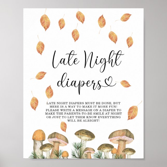 Poster Champignons de forêt - Late night couches jeu (Devant)