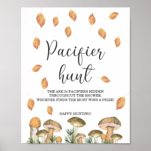 Poster Champignons forestiers - chasse à la sucette jeu d