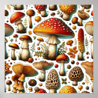 Champignons Sauvages Fantaisistes